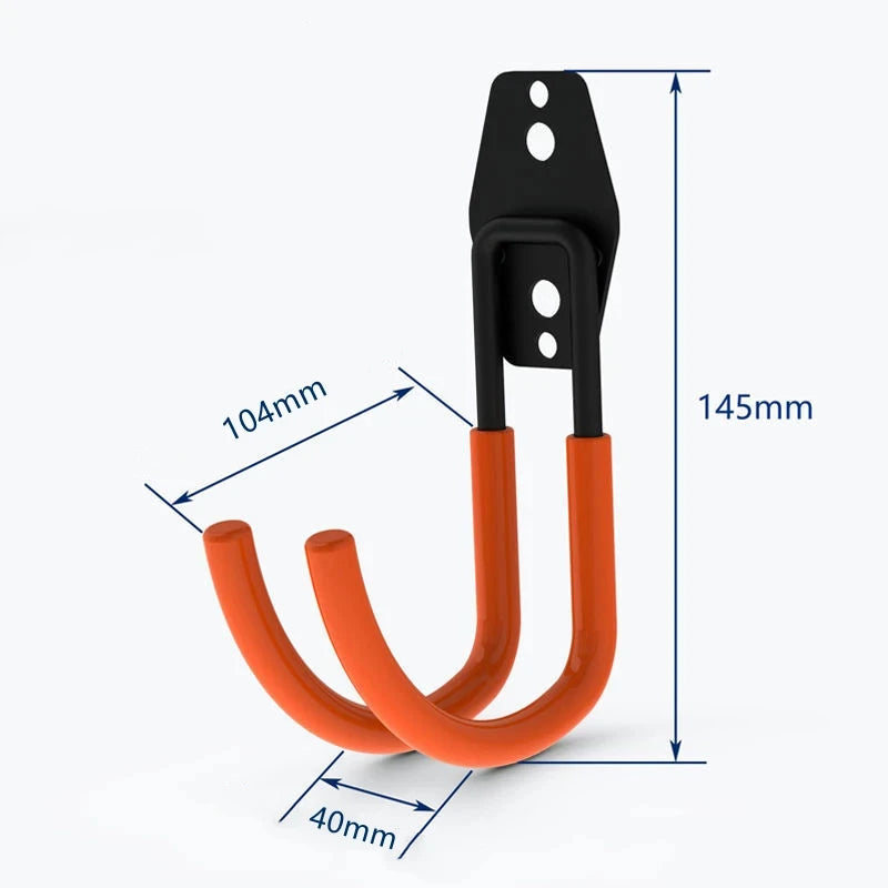 Robuster Metall-Haken bis 25 kg – Anti-Rutsch Wandhalterung für Garage - Garten