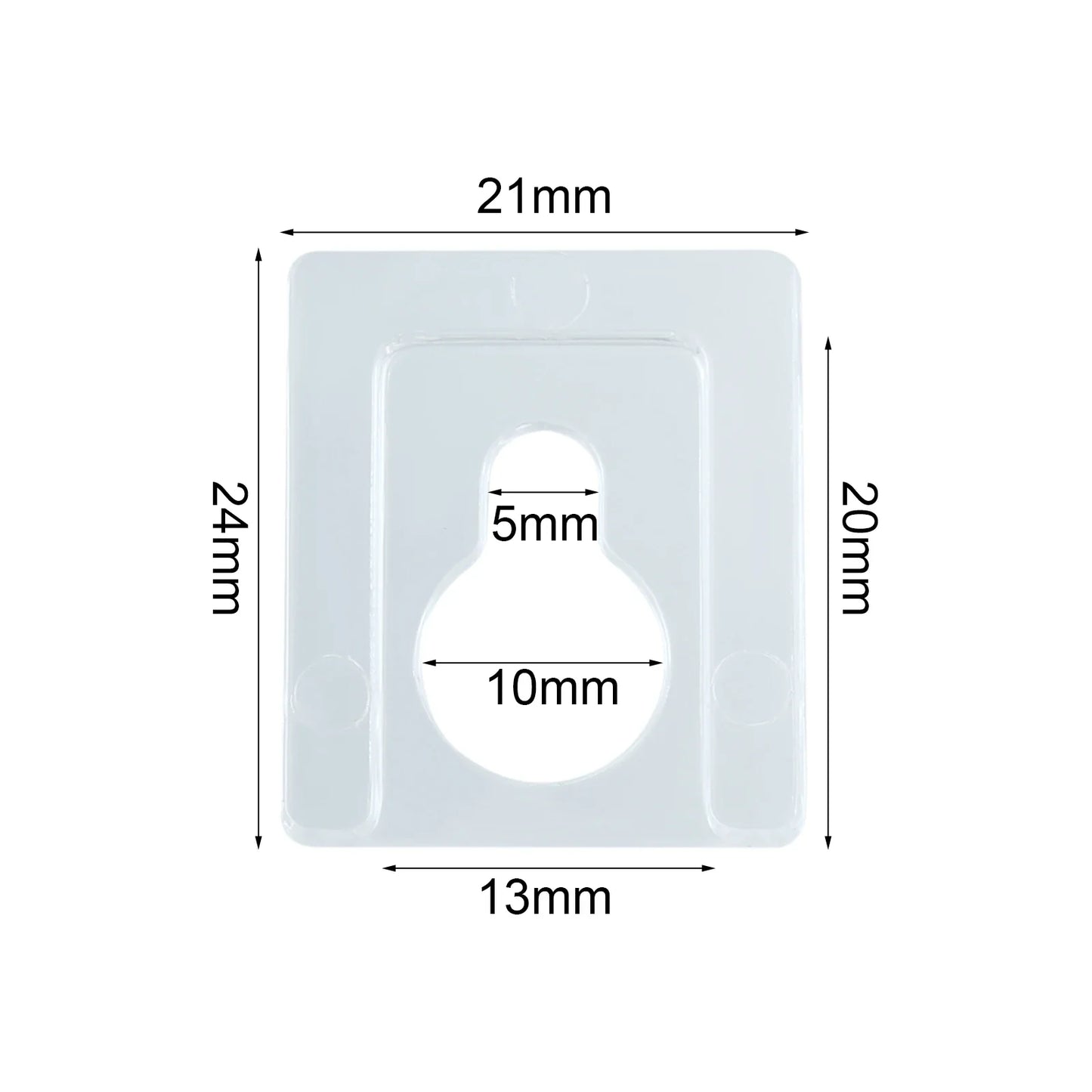 4x Quadratische Acryl Wandhaken Klar für Bilderrahmen & Deko Kürbis Form