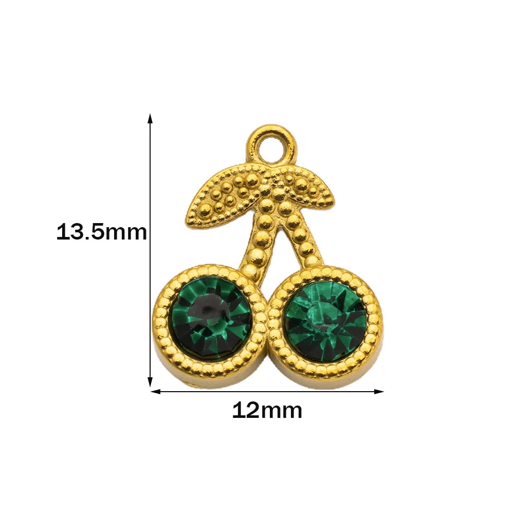 5er Set Edelstahl Charms Gold für Schmuckherstellung DIY Zubehör