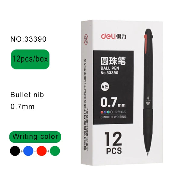 4in1 Kugelschreiber mit 0,7mm Spitze für Schule und Büro