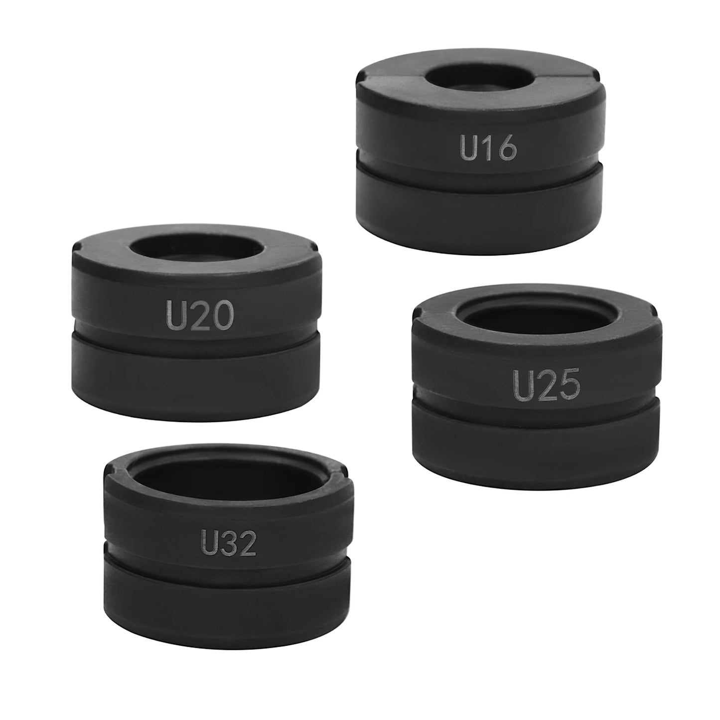 4er Set U Matrizen für Kunststoffrohr Crimpzange 16 20 25 32 mm