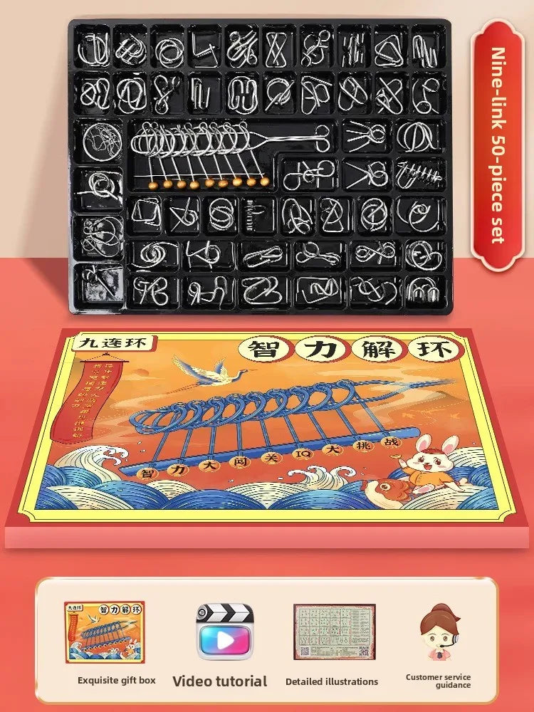 Komplettes Lernspielzeug Set mit 24 Teilen und intelligentem Schloss