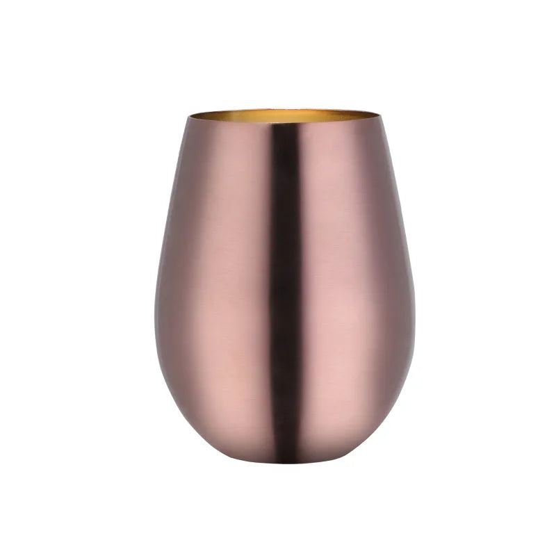 Stilvoll - Robust: 500 ml Edelstahl Trinkbecher in Rose Gold für Bar - Outdoor