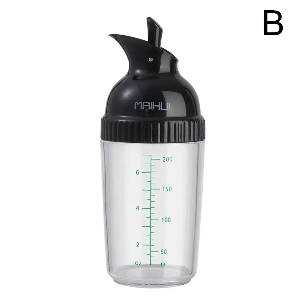 200ml Salat Dressing Shaker auslaufsichere manuelle Saucen Mixer Flasche