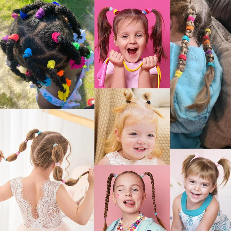 Bunte Nylon Haarbänder elastisch für Pferdeschwanz und Frisuren