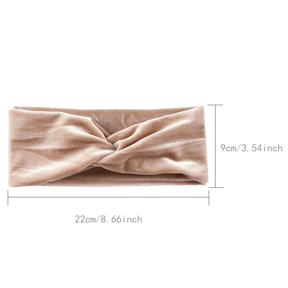 Elegantes breites Samt Stirnband für Damen im Herbst und Winter