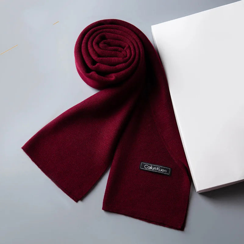 Weicher Kaschmirschal für Herren mit Karomuster und Fransen