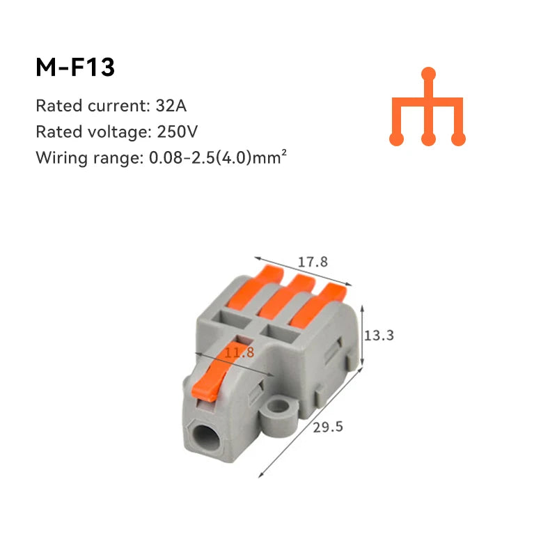 Schnelle Mini Kabelanschlüsse 10/30/50 Stück – Universal Push-in Terminal Block
