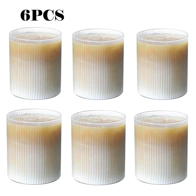 300ML Kaffeetasse Japanische Gestreifte Glas Tasse Transparent Kreativ-Yabubest - Home & More