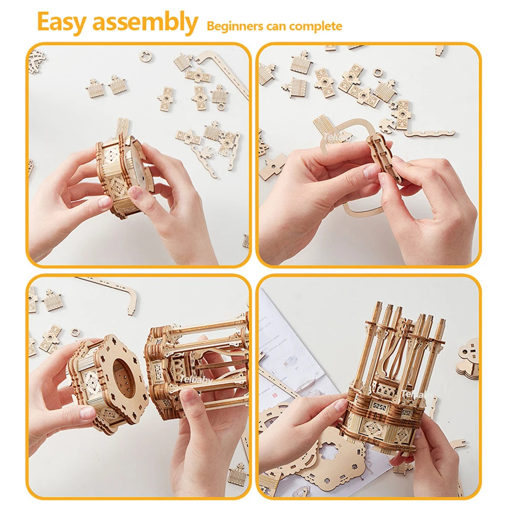 3D Holzpuzzle zum Selbstmontieren als Lernspielzeug