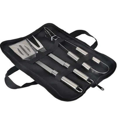 Robustes Edelstahl-Ofenset mit 9-12 Grillwerkzeugen - Tragetasche – Perfekt fürs Outdoor-Grillen