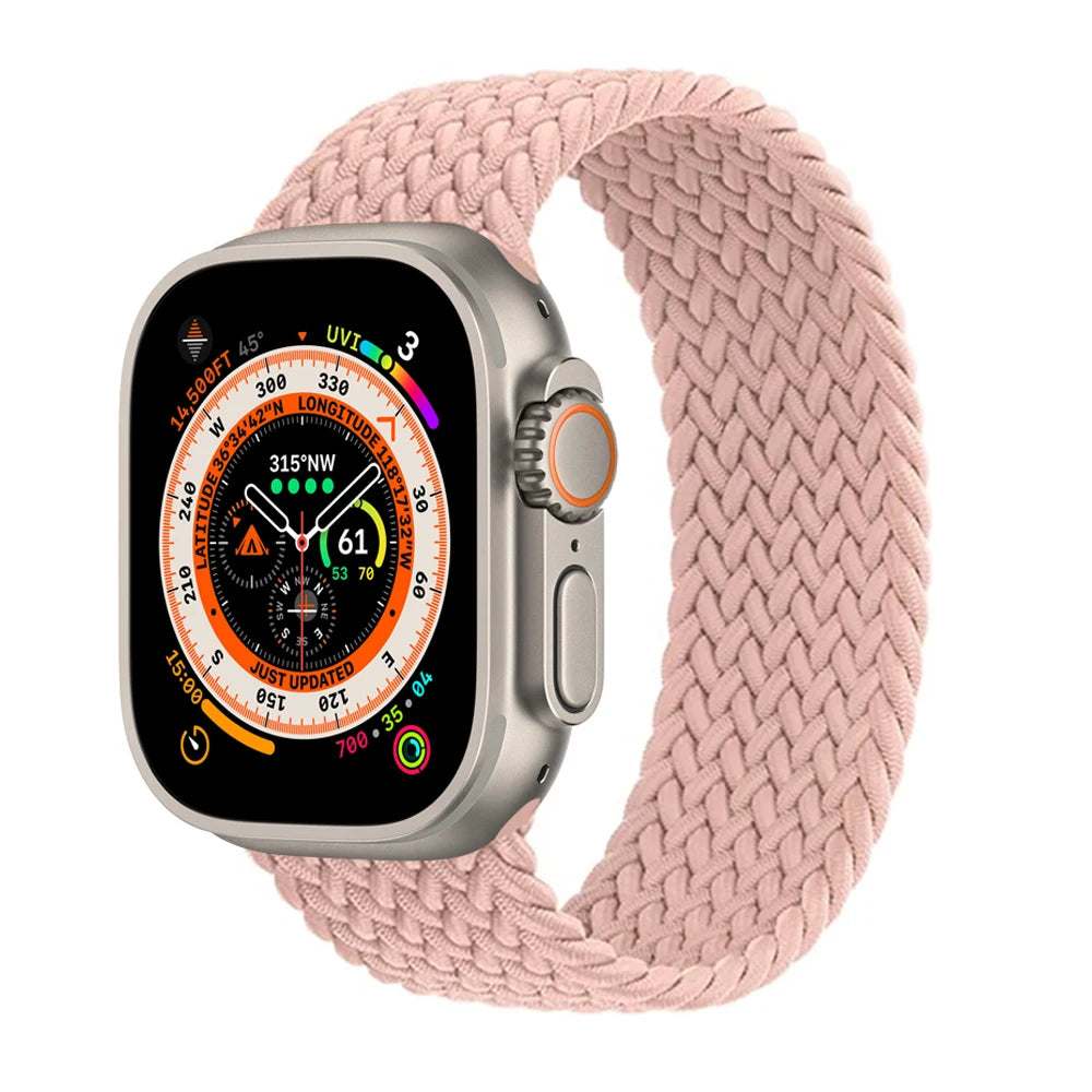 Geflochtenes Solo Loop Ersatzarmband für Smartwatch 38-49mm Unisex
