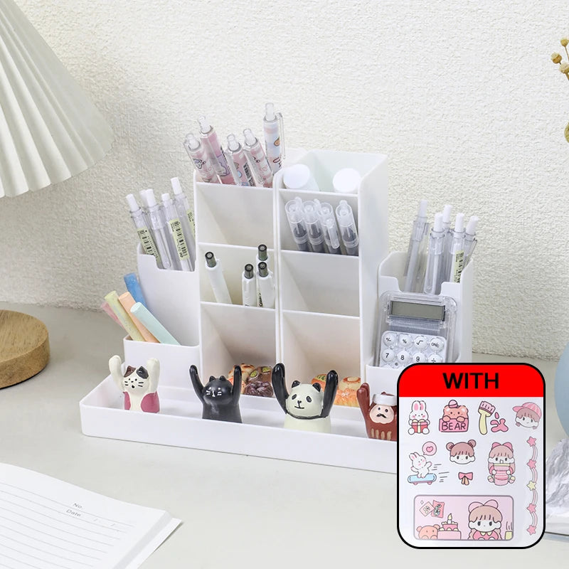 Stifthalter Kunststoff Quadratisch Schreibtisch Organizer Bleistifthalter