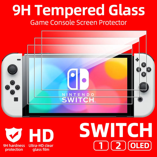 9H gehärtetes Glas Displayschutzfolie für Nintendo Switch OLED - Lite