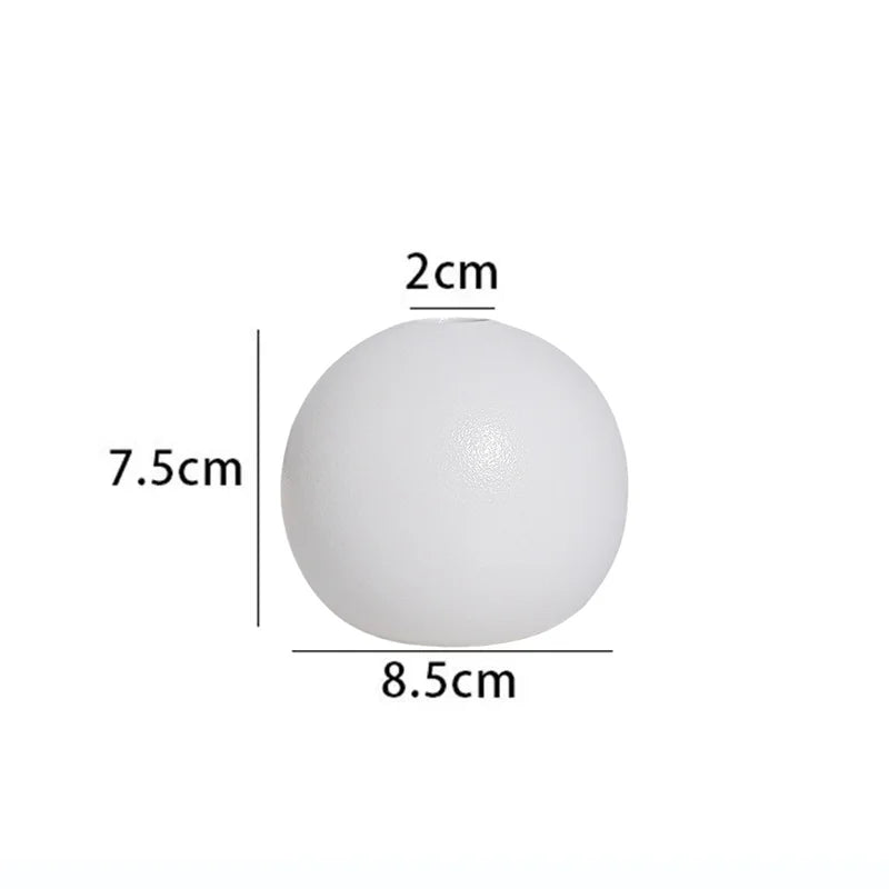 Nordic Keramik Vase Oval Rund für moderne Wohnzimmer Dekoration