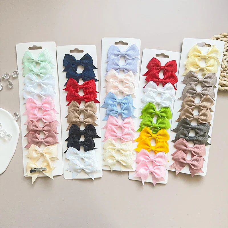 Bunte Haarspangen für Mädchen - Niedliche Schleifen aus Polyester
