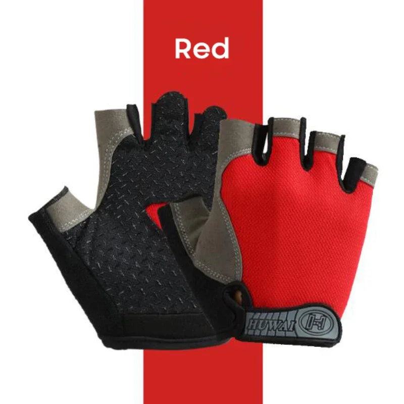 Atmungsaktive Halb-Finger Radfahren Handschuhe mit Anti-Rutsch für Unisex