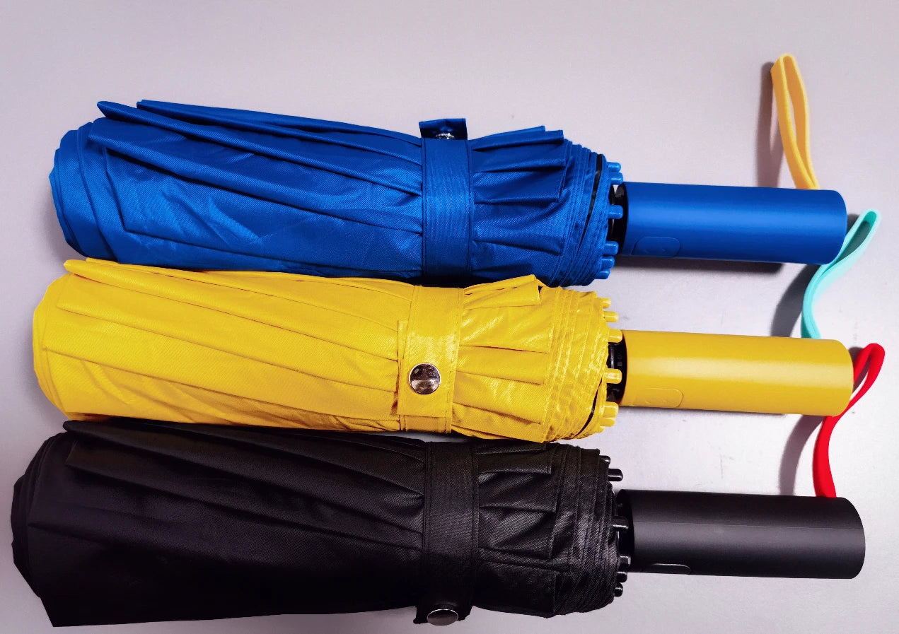 Robuster großer Automatik Regenschirm mit Windschutz und Sonnenschutz