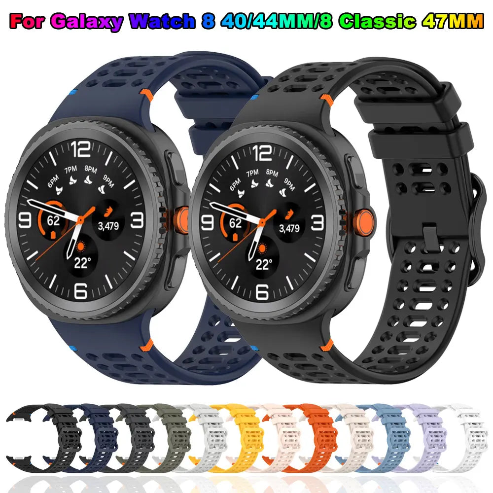 Silikon Ersatzarmband für Smartwatch 40 44 47 mm Sport komfortabel