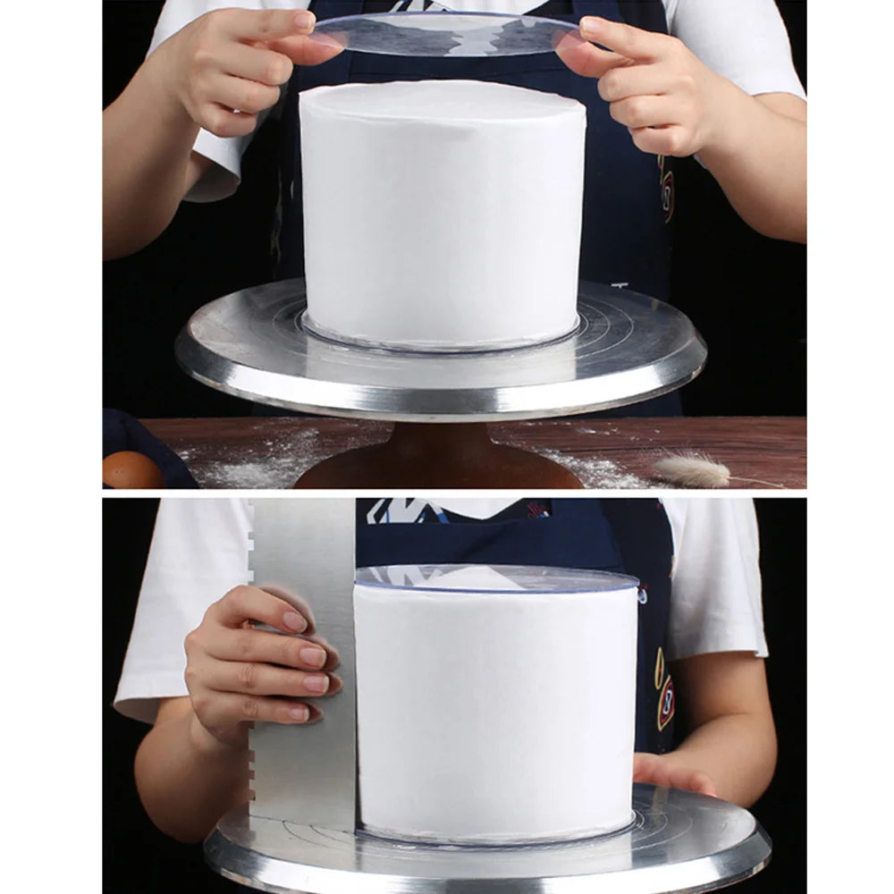 2er Set Wiederverwendbare Runde Acryl Kuchenplatten Für Mehrstöckige Kuchen