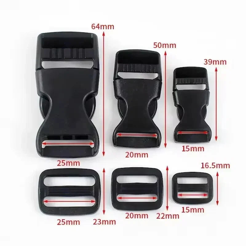 Robuste Kunststoff Schnallen Set für Rucksack Riemen und Taschen