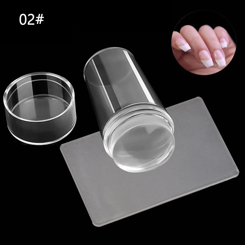 Kunstnägel Stamping Platten Kit mit Schablonen und Zubehör