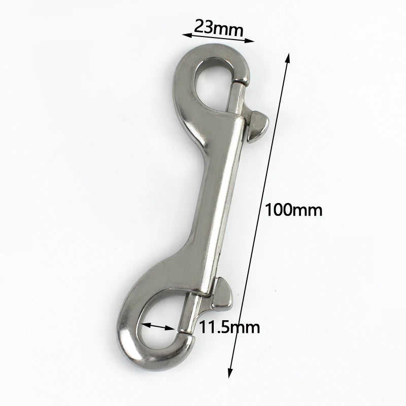 Robuster Edelstahl Karabinerhaken Doppelt für Leine, Tasche, Schlüssel 1-3 Stk.