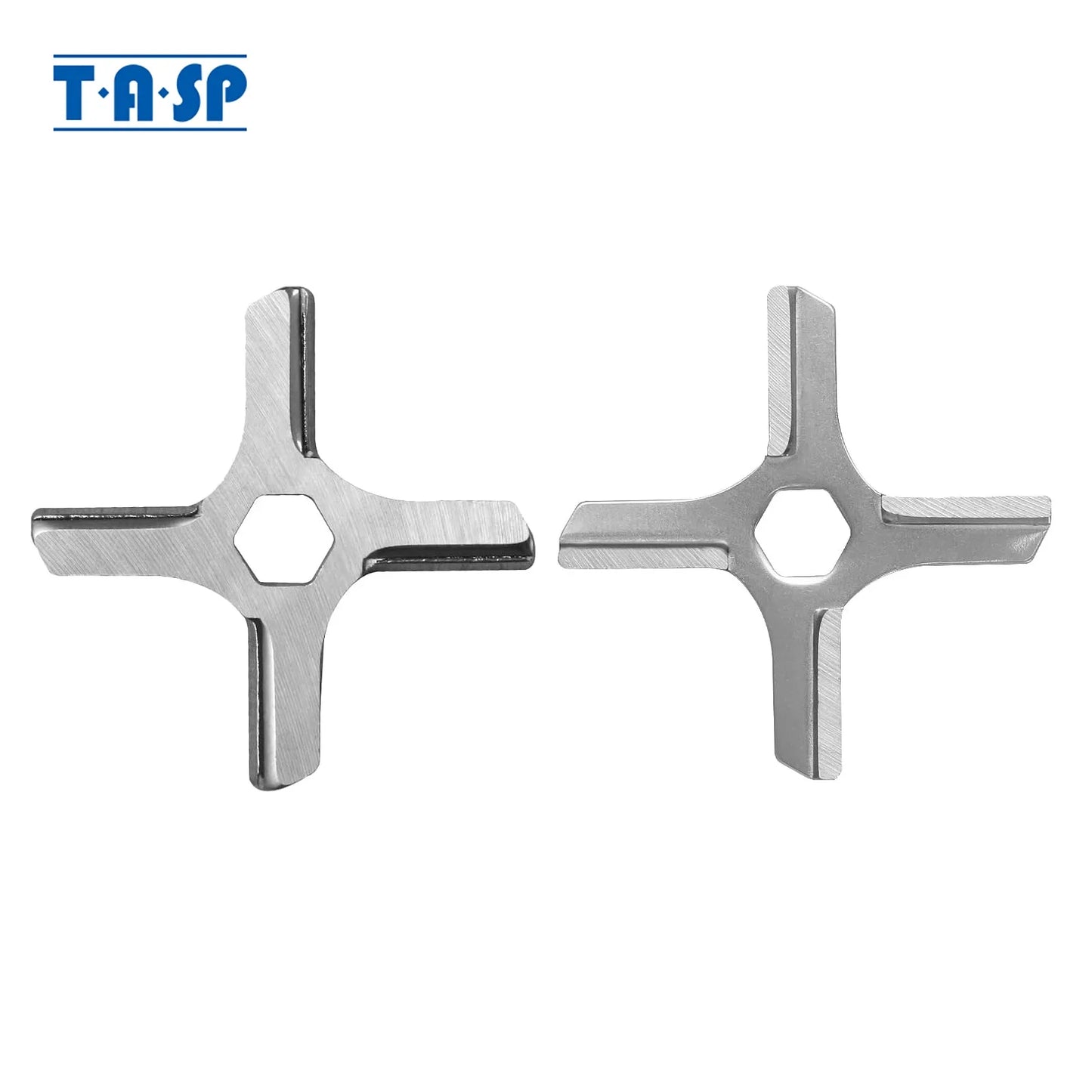 2 Stück Edelstahl Fleischwolf Messer mit Sechskantloch Ersatzteile