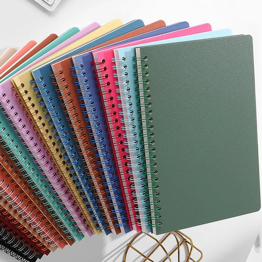 A5 Spiralnotizbuch 160 Seiten liniert dickes Papier Augenschutz Schule Büro