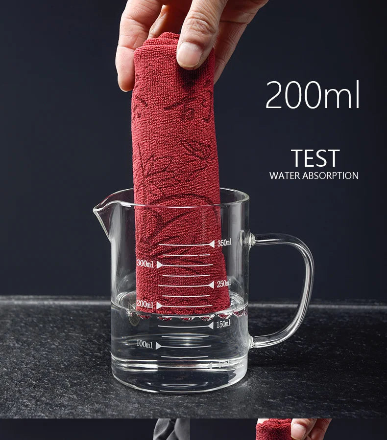 Saugfähiges Rotes Küchengeschirrtuch aus Faser-Yabubestshop