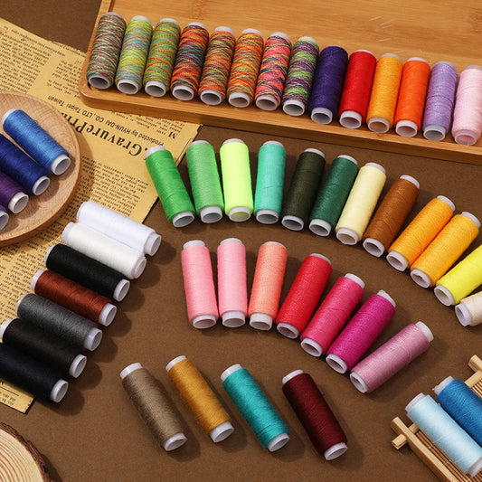 6 Farben Garn-Nähgarn-Rollenmaschine, Handstickerei, langlebig 400 Yard