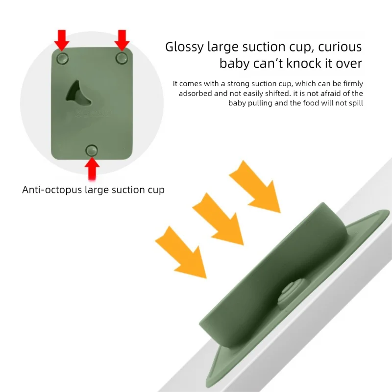 Geteilter Silikonteller für Kinder mit niedlichem Giraffen Motiv BPA frei
