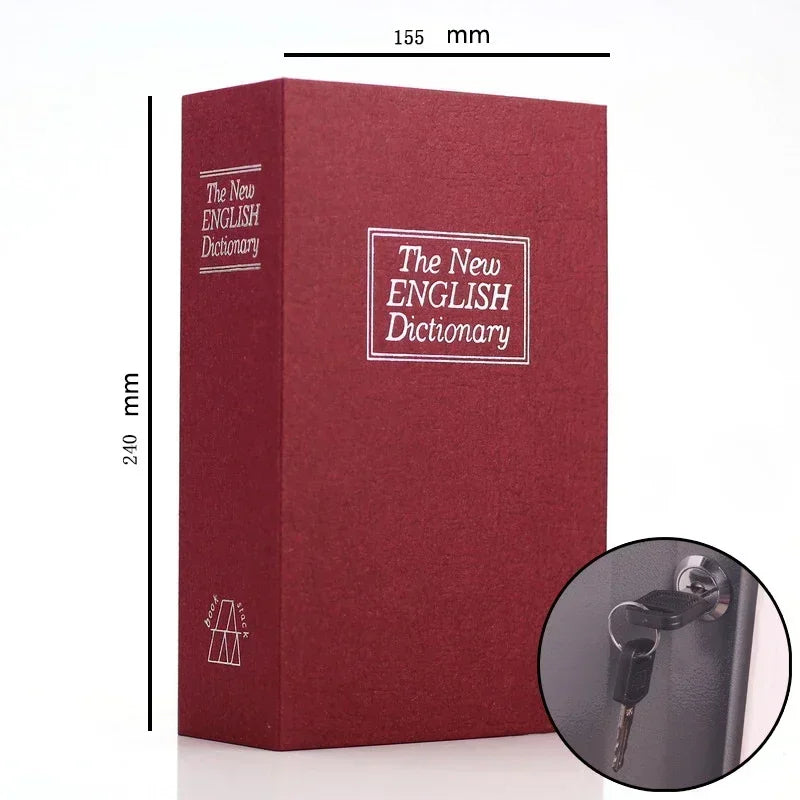 Mini Buch Safe Versteckte Geld Box mit Schloss für Schmuck und Schlüssel