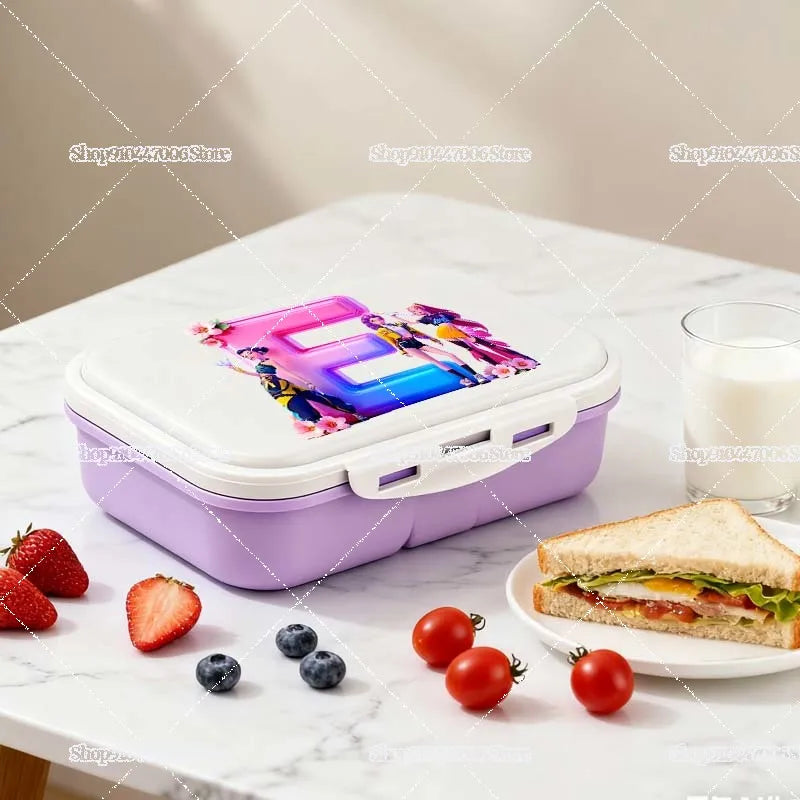 Praktische Lunchbox mit individuellem Buchstabendruck für Schule und Freizeit