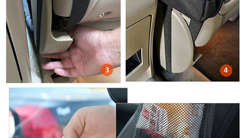 Universeller Seiten Organizer mit Netztasche und Reißverschluss für Auto