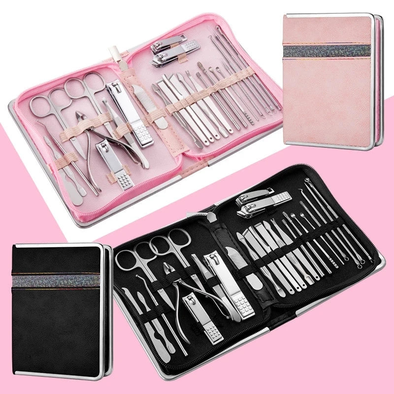 26-teiliges Maniküre-Set aus Edelstahl für perfekte Nagelpflege-Yabubest - Home & More