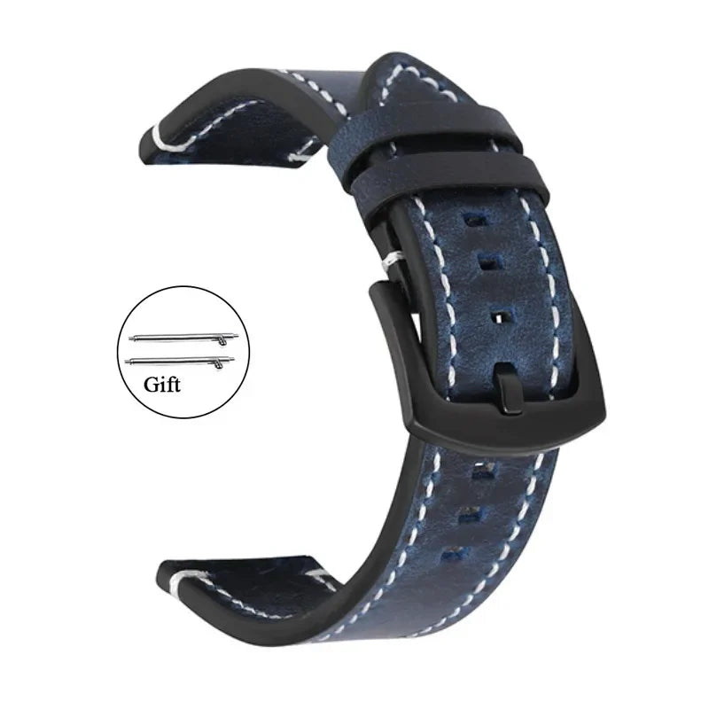 Retro-Uhrenarmband aus Kalbsleder in verschiedenen Bandbreiten 18-24 mm