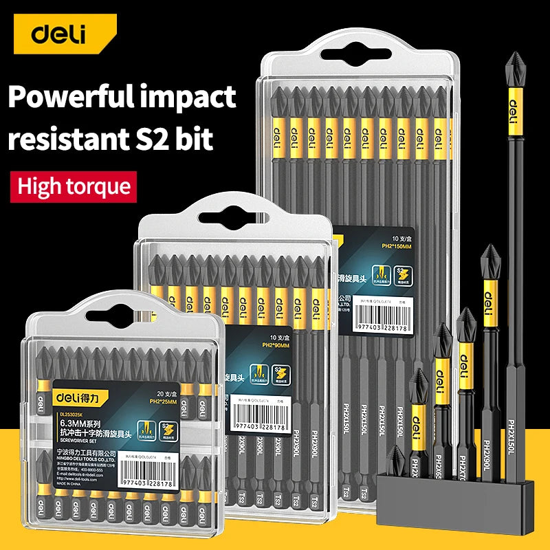 Rutschfestes PH2 Kreuzschraubendreher-Bit-Set mit starkem Magnet