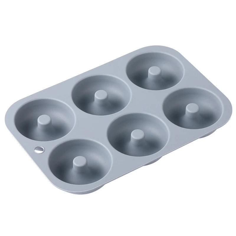 6 Löcher Silikon Backform Antihaft Donut Formen für Muffins und Cupcakes