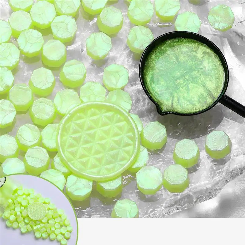 100 Glitzer Wachsperlen für stilvolle Siegel DIY Dekoration