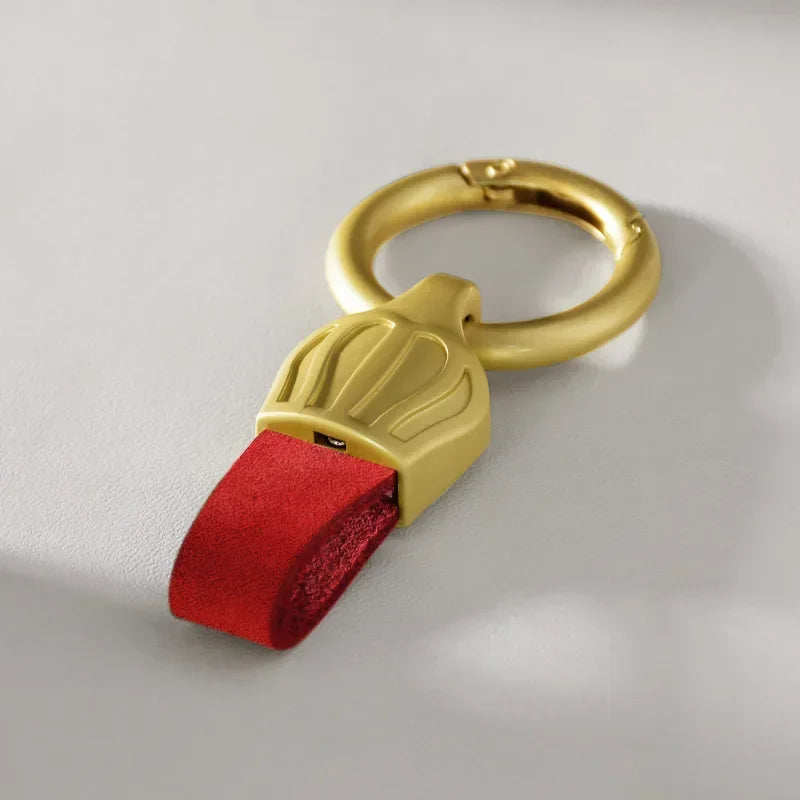 Leder Schlüsselbund Multicolor mit Metallring für Männer und Frauen