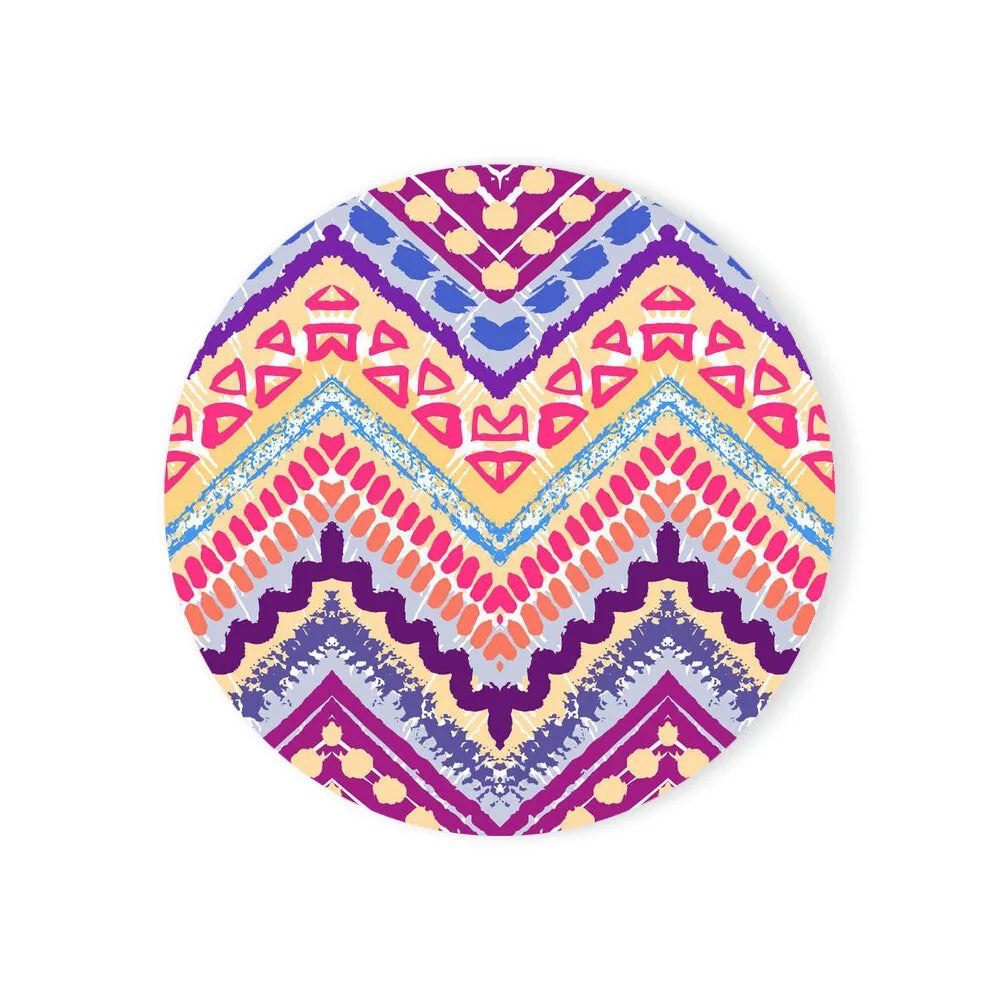 Runde Keramik Untersetzer Böhmischer Stil mit Kork Basis 6er Set