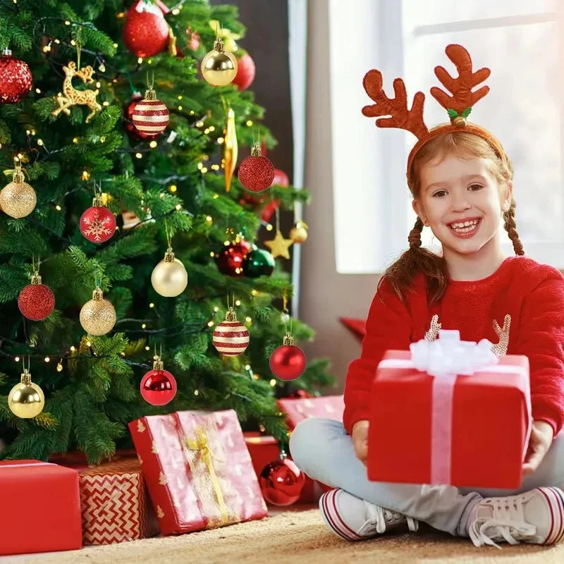 50er Set Weihnachtskugeln für Baumdekoration und Festdeko