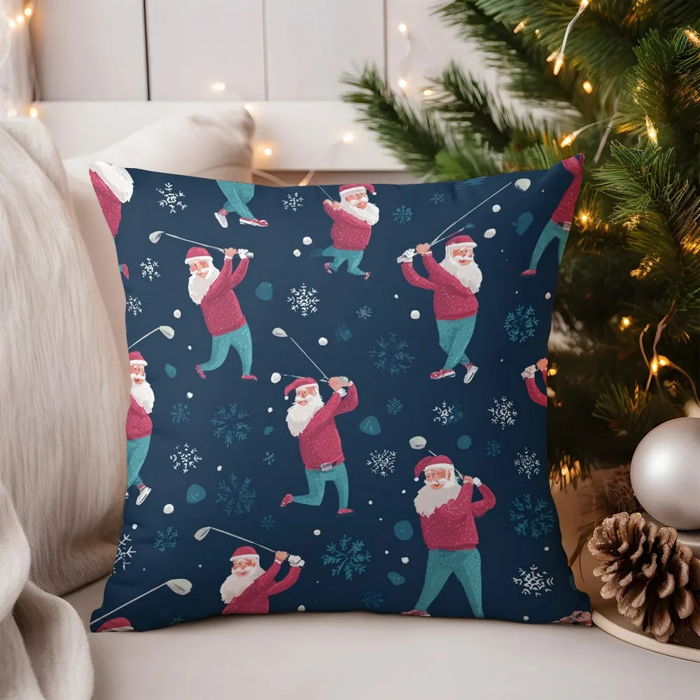 Gemütlicher Kissenbezug mit Highland Kuh und Holly Muster