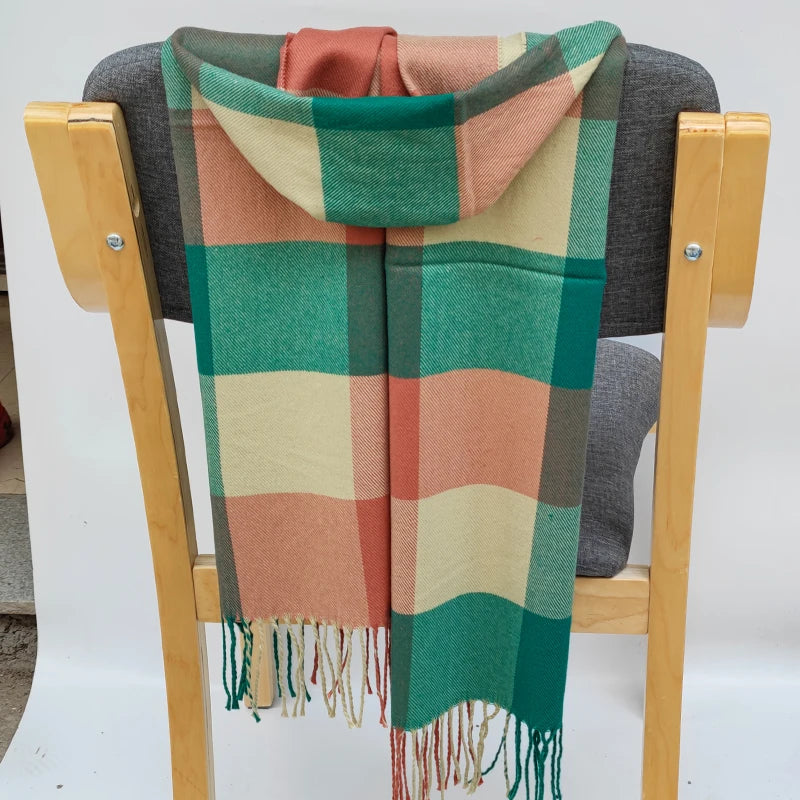 Vielseitiger Unisex Schal mit Karo Muster für alle Jahreszeiten