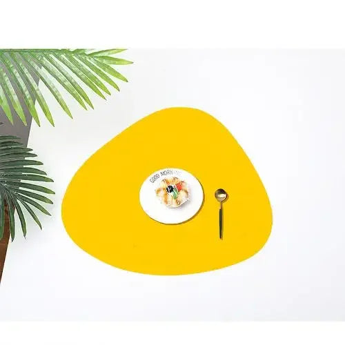 Dreieck Leder Tischset Anti-Rutsch Modern Nordic Design Küche Esstisch