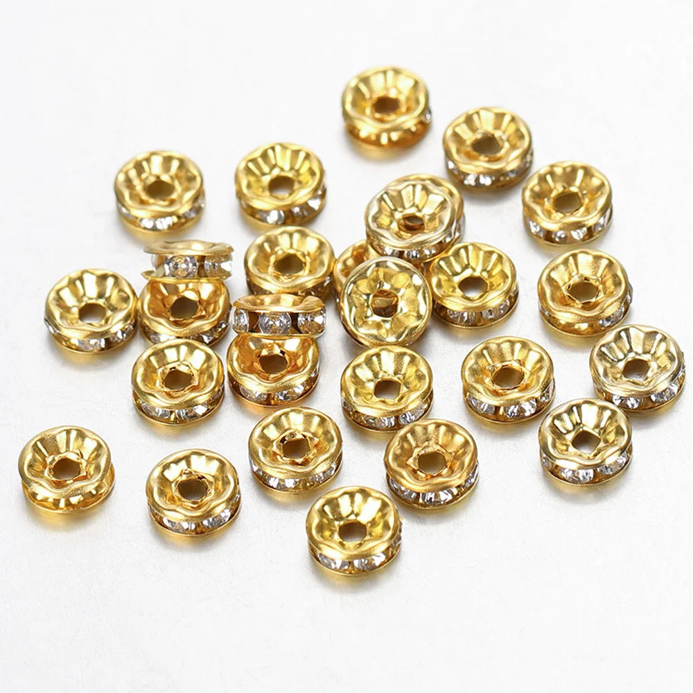100 Strass-Abstandsperlen für DIY-Schmuck, 4–10 mm-Yabubest - Home & More