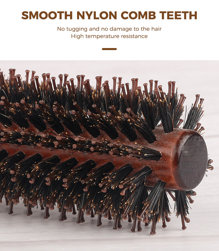 Natürlicher Wildschwein Borsten Haar Kamm mit Holzgriff