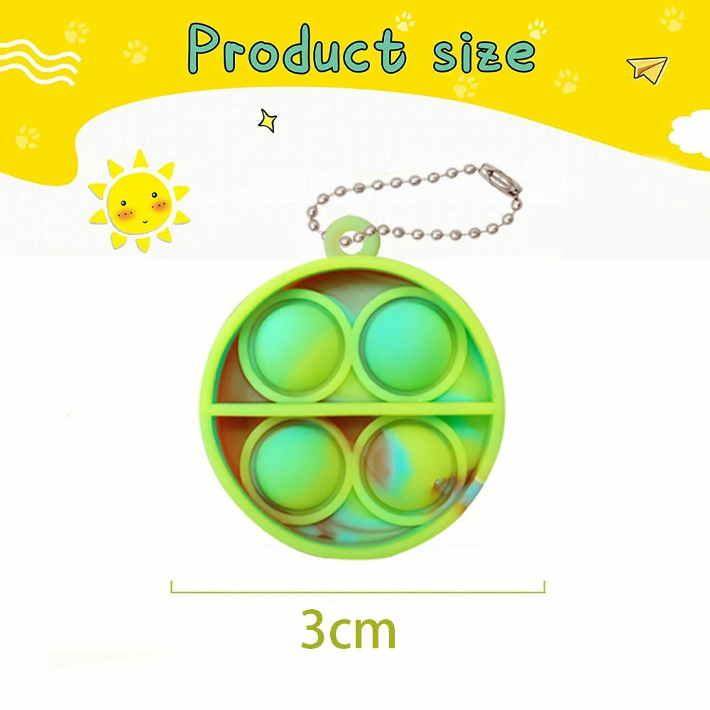 Mini Pop Fidget Spielzeug Set Schlüsselanhänger Stressabbau Party Büro