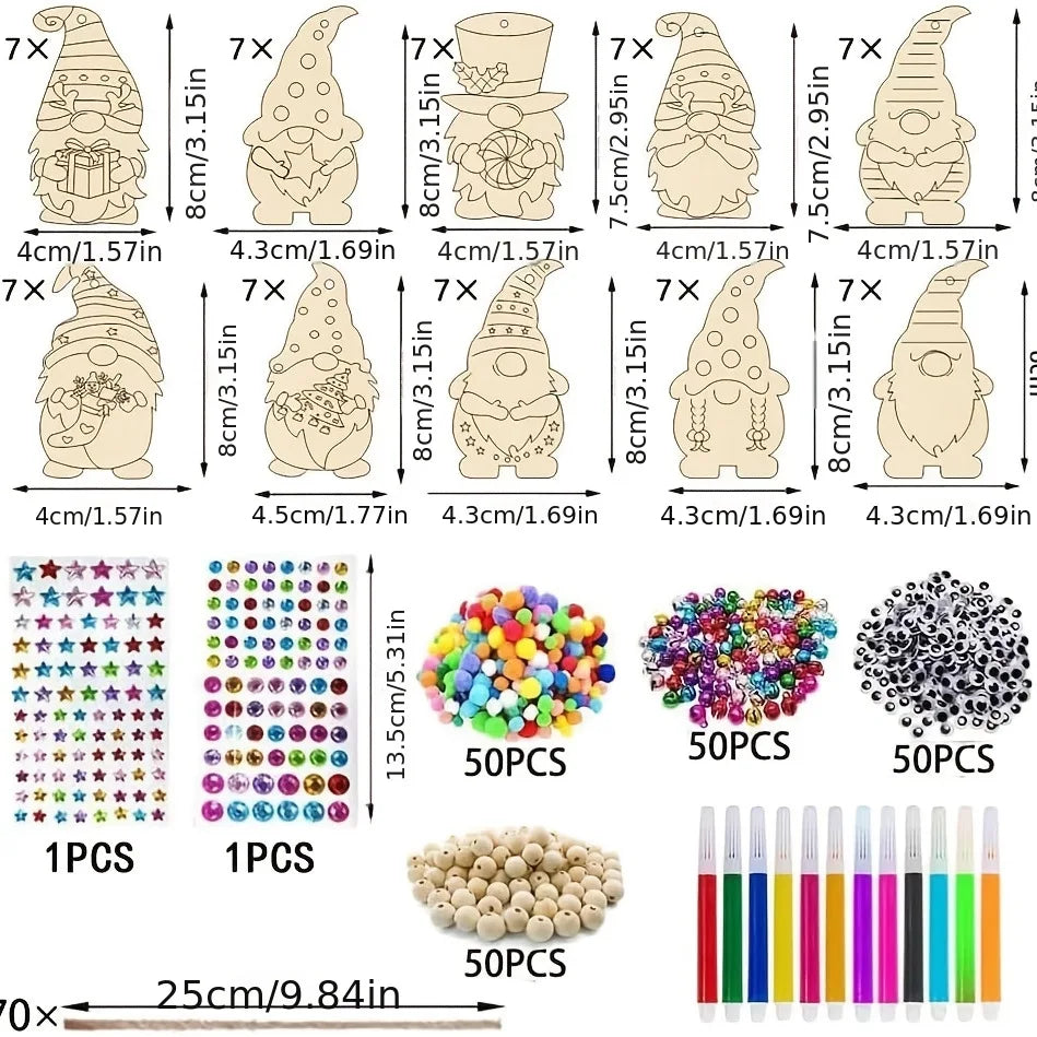 Weihnachtliche Holzgnome zum Basteln und Dekorieren